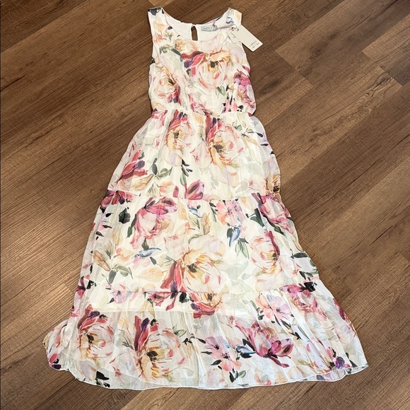 Lara G. Dresses & Skirts - NWT Elegant Floral midi/maxi silk blend Dress